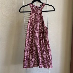 Urban outfitters mini dress red w whit flowers